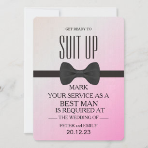 Invitation Votre service en tant qu'invitation Best Man