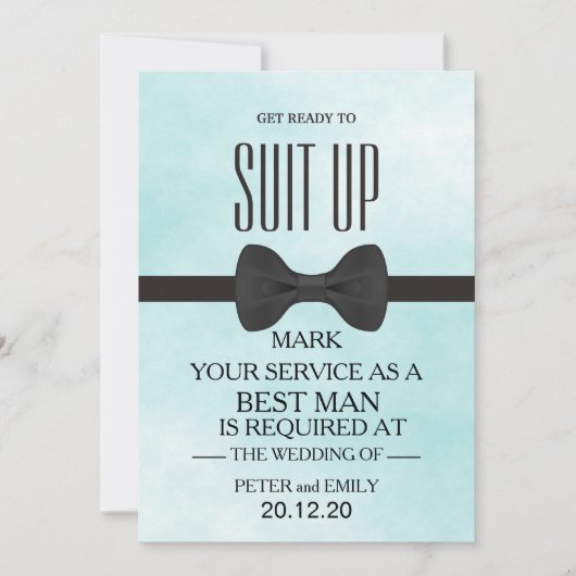 Invitation Votre service en tant qu'invitation Best Man (Devant)