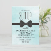 Invitation Votre service en tant qu'invitation Best Man (Debout devant)