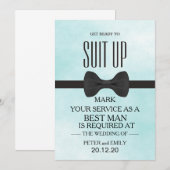 Invitation Votre service en tant qu'invitation Best Man (Devant / Derrière)