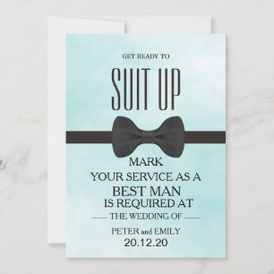 Invitation Votre service en tant qu'invitation Best Man