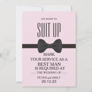 Invitation Votre service en tant qu'invitation Best Man