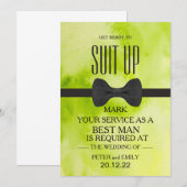 Invitation Votre service en tant qu'invitation Best Man (Devant / Derrière)