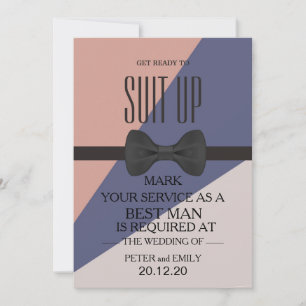 Invitation Votre service en tant qu'invitation Best Man
