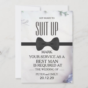 Invitation Votre service en tant qu'invitation Best Man