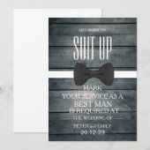 Invitation Votre service en tant qu'invitation Best Man (Devant / Derrière)