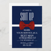 Invitation Votre service en tant qu'invitation Best Man (Devant / Derrière)