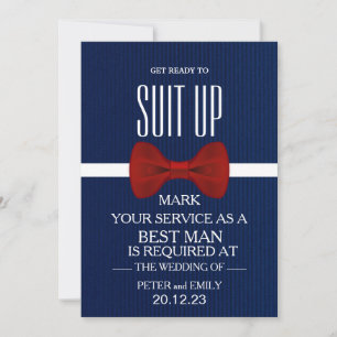 Invitation Votre service en tant qu'invitation Best Man