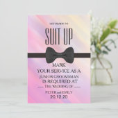 Invitation Votre service en tant qu'invitation de Groomsman (Debout devant)