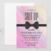 Invitation Votre service en tant qu'invitation de Groomsman (Devant / Derrière)