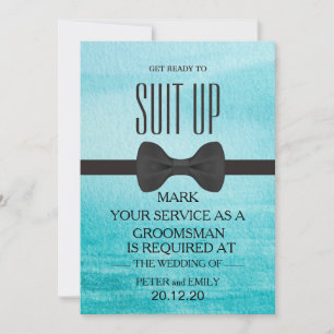 Invitation Votre service en tant qu'invitation de Groomsman