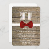 Invitation Votre service en tant qu'invitation de Groomsman (Devant / Derrière)