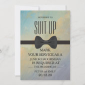 Invitation Votre service en tant qu'invitation de Groomsman (Devant)