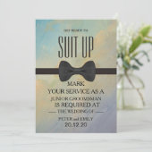 Invitation Votre service en tant qu'invitation de Groomsman (Debout devant)