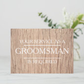 Invitation Votre service est demandé comme Groomsman (Debout devant)
