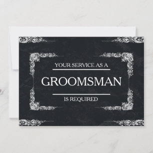 Invitation Votre service est demandé comme Groomsman