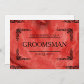 Invitation Votre service est demandé comme Groomsman (Devant / Derrière)