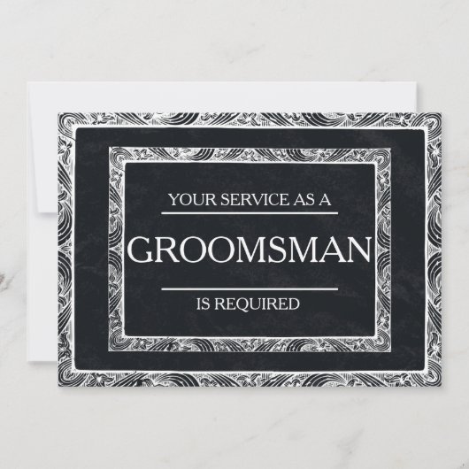 Invitation Votre service est demandé comme Groomsman (Devant)