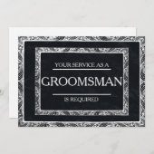 Invitation Votre service est demandé comme Groomsman (Devant / Derrière)