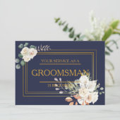 Invitation Votre service est demandé comme Groomsman (Debout devant)