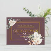 Invitation Votre service est demandé comme Groomsman (Debout devant)