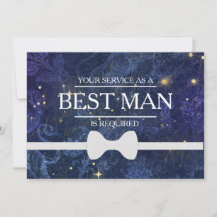Invitation Votre service est demandé comme meilleur Groomsman