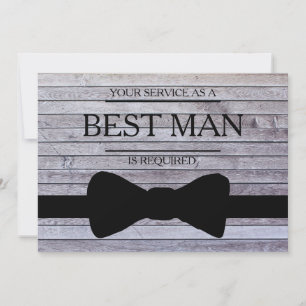 Invitation Votre service est demandé comme meilleur Groomsman