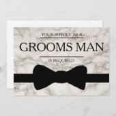 Invitation Votre service est demandé en tant que Bestman Marb (Devant / Derrière)