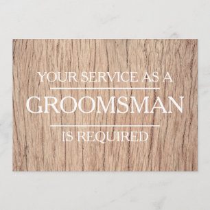 Invitation Votre service est demandé en tant que Groomsman
