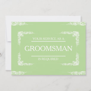 Invitation Votre service est demandé en tant que Groomsman