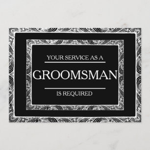 Invitation Votre service est demandé en tant que Groomsman