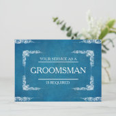 Invitation Votre service est demandé en tant que Groomsman (Debout devant)