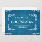 Invitation Votre service est demandé en tant que Groomsman (Devant / Derrière)