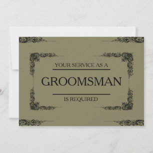 Invitation Votre service est demandé en tant que Groomsman