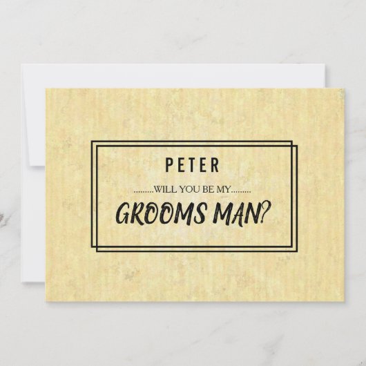 Invitation Votre service est demandé en tant que meilleur Gro (Devant)