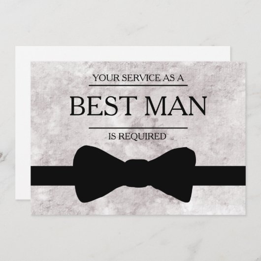 Invitation Votre service est demandé en tant que meilleur Gro (Devant / Derrière)