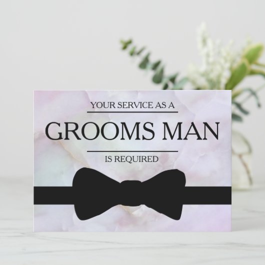 Invitation Votre service est demandé en tant que meilleur Gro (Debout devant)