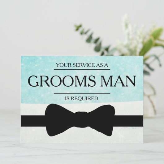 Invitation Votre service est demandé en tant que meilleur Gro (Debout devant)