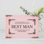 Invitation Votre service est demandé en tant que meilleur Gro (Debout devant)