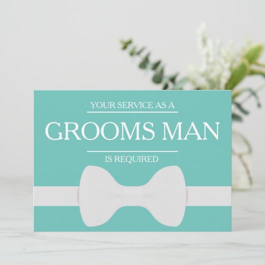 Invitation Votre service est demandé en tant que meilleur Gro (Debout devant)