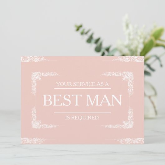 Invitation Votre service est demandé en tant que meilleur Gro (Debout devant)