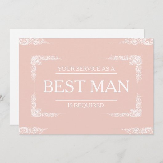 Invitation Votre service est demandé en tant que meilleur Gro (Devant / Derrière)