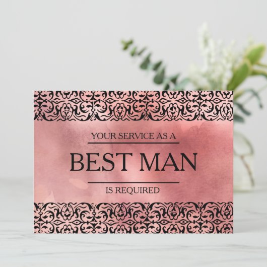 Invitation Votre service est demandé en tant que meilleur Gro (Debout devant)