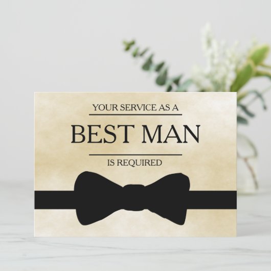 Invitation Votre service est demandé en tant que meilleur Gro (Debout devant)