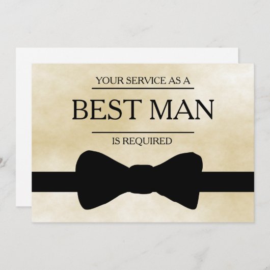 Invitation Votre service est demandé en tant que meilleur Gro (Devant / Derrière)