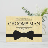 Invitation Votre service est demandé en tant que meilleur Gro (Debout devant)