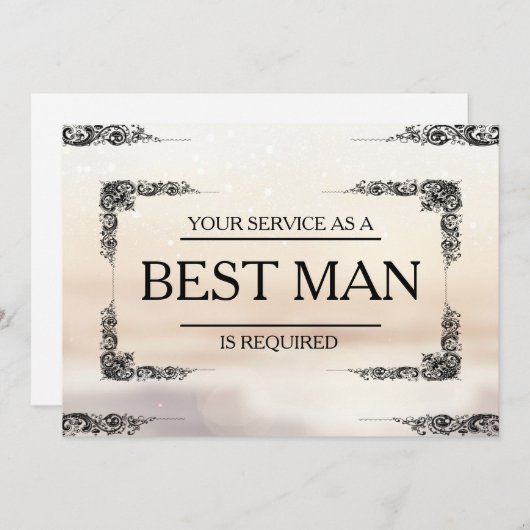 Invitation Votre service est demandé en tant que meilleur Gro (Devant / Derrière)