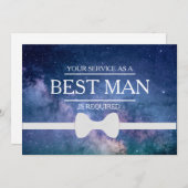 Invitation Votre service est demandé en tant que meilleur hom (Devant / Derrière)