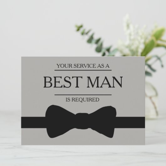 Invitation Votre service est demandé en tant que meilleur hom (Debout devant)