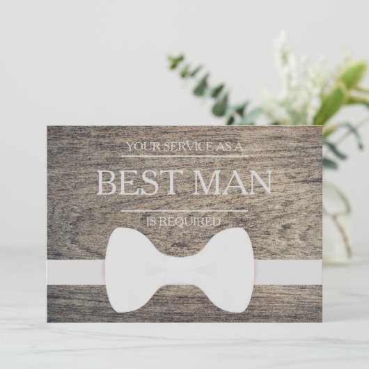 Invitation Votre service est demandé en tant que meilleur hom (Debout devant)